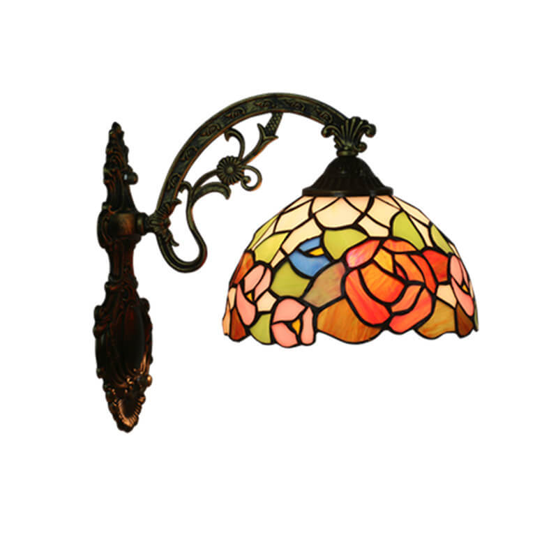 Flower Stained Glass Wall Lamp
