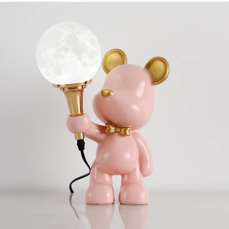 Cartoon Bear Resin Night Table Lamp
