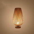 Bamboo Weaving Oval Table Lamp