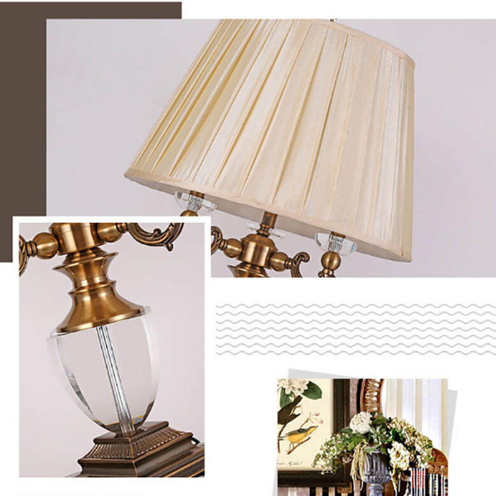 Zinc Alloy Crystal Table Lamp