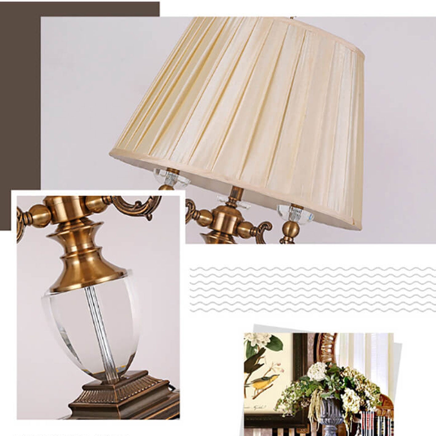 Zinc Alloy Crystal Table Lamp