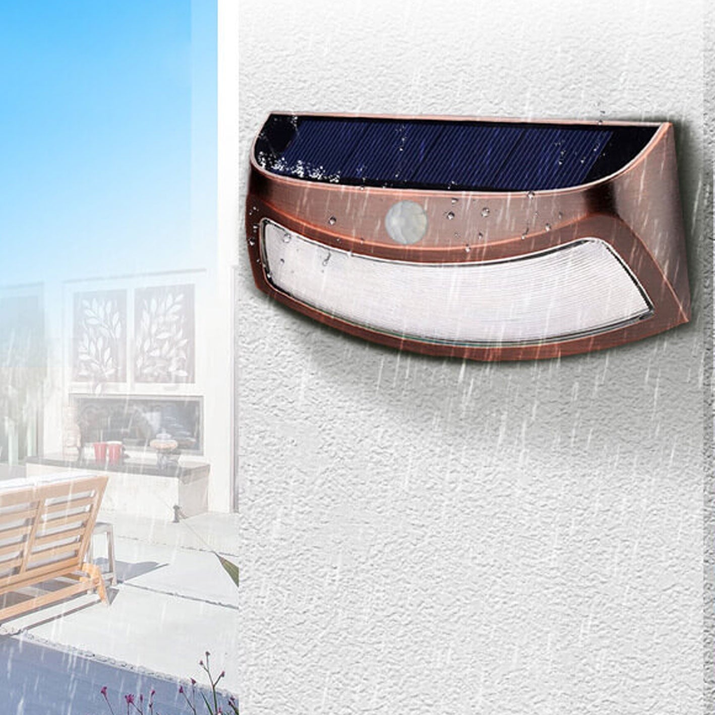 Trapezoid Induction Patio Outdoor Light