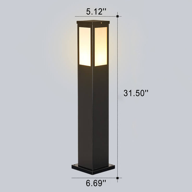 Modern Solar Lawn Square Outdoor Light