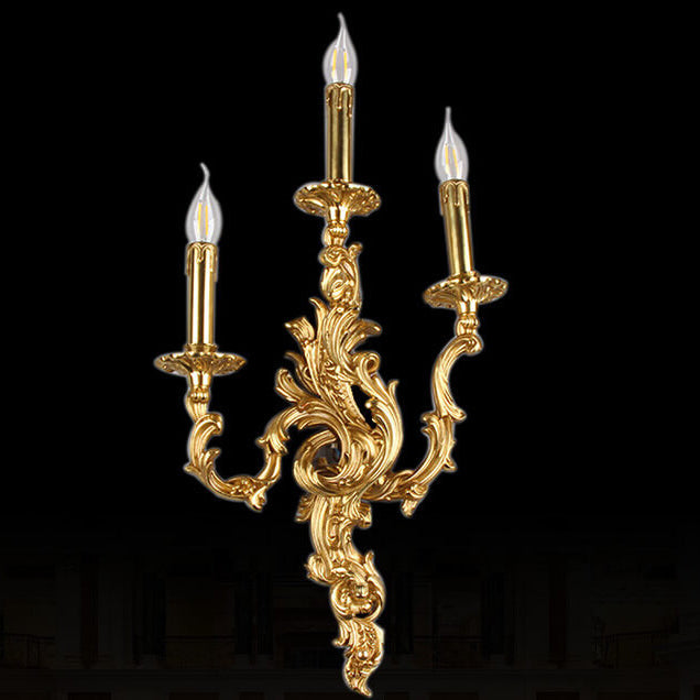Brass Candle 2/3 2-Light Wall Lamp