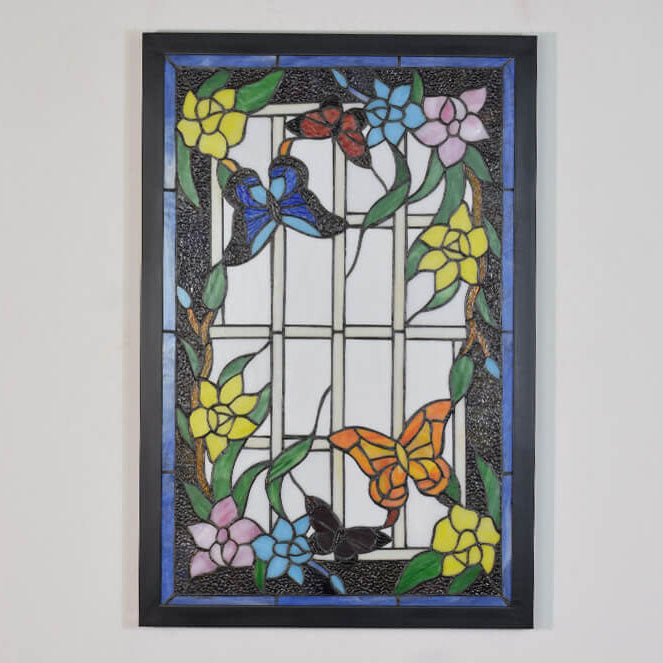 Stained Glass Rectangular Decorative Wall Lamp