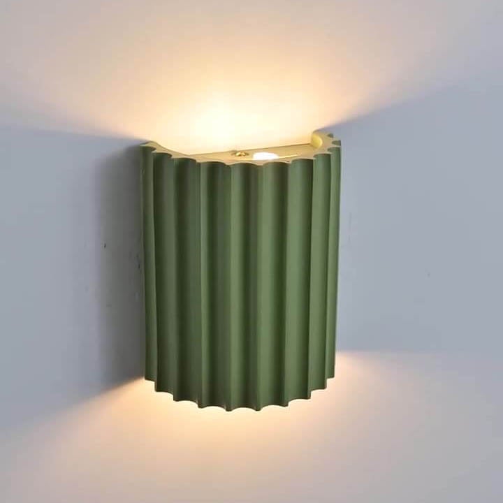 Macaron Resin Striped Half Wall Lamp
