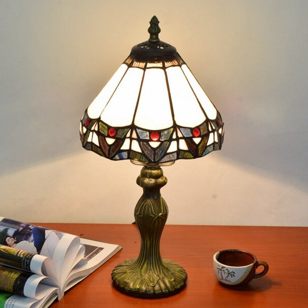 Baroque Stained Glass Bell Table Lamp