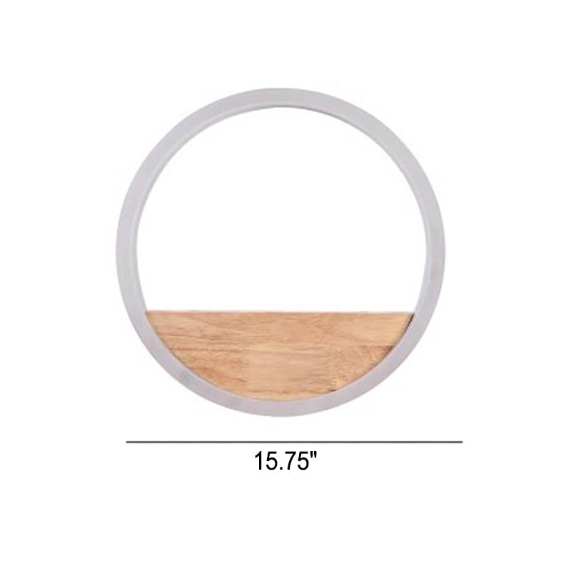 Solid Wood Acrylic Storage Wall Lamp