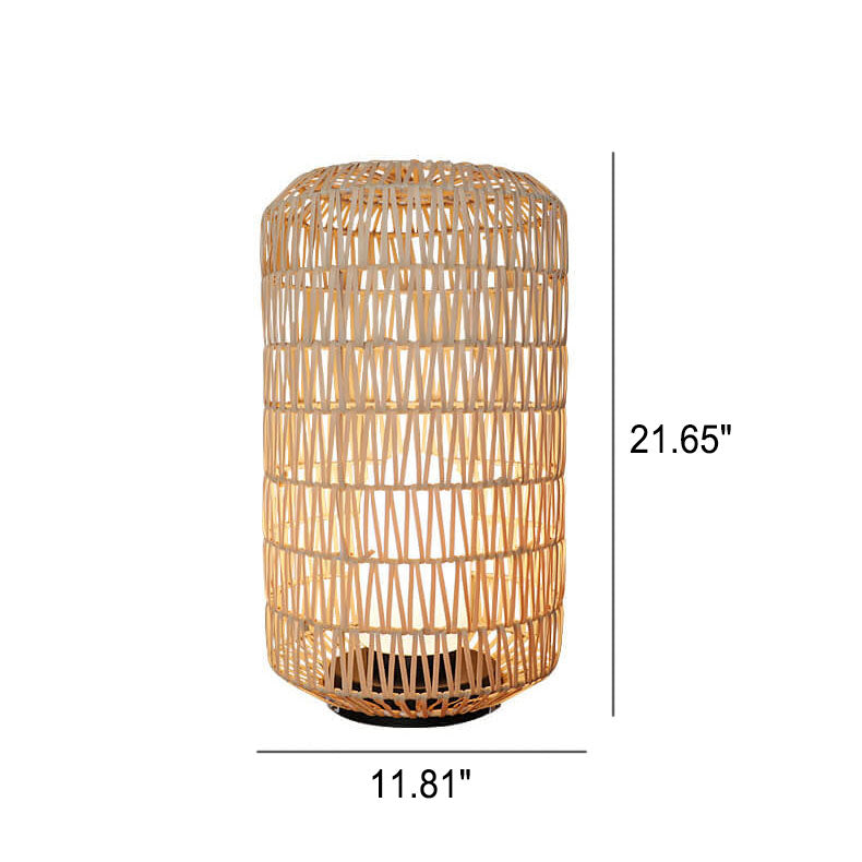 Rattan Column Lawn Outdoor Light