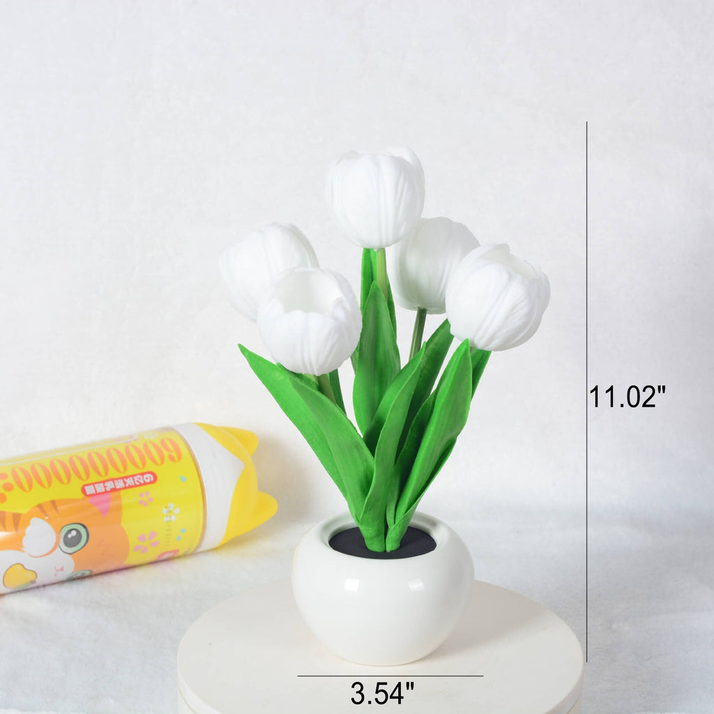 Simulation Tulip Peony Night Table Lamp