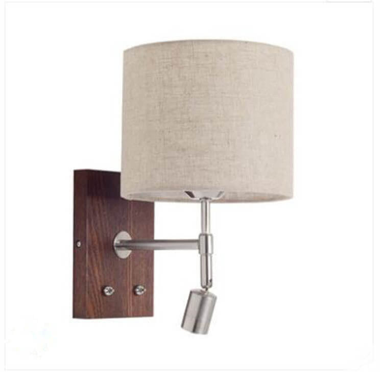 Fabric Wooden Wall Lamp