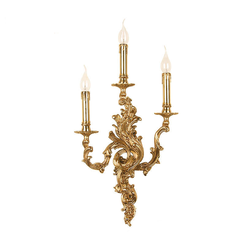 Brass Candle 2/3 2-Light Wall Lamp