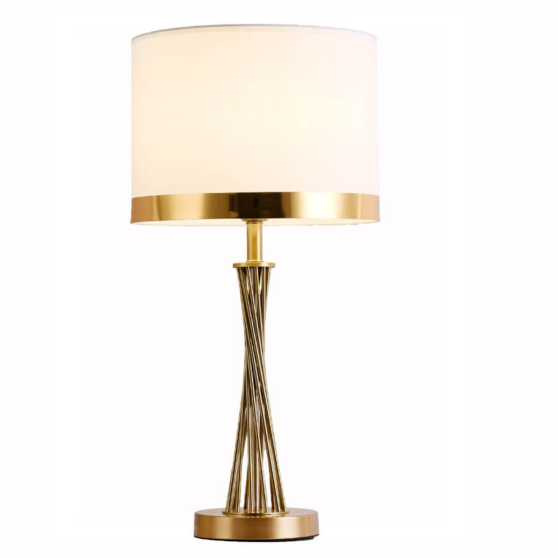 Fabric Gold Linear Table Lamp