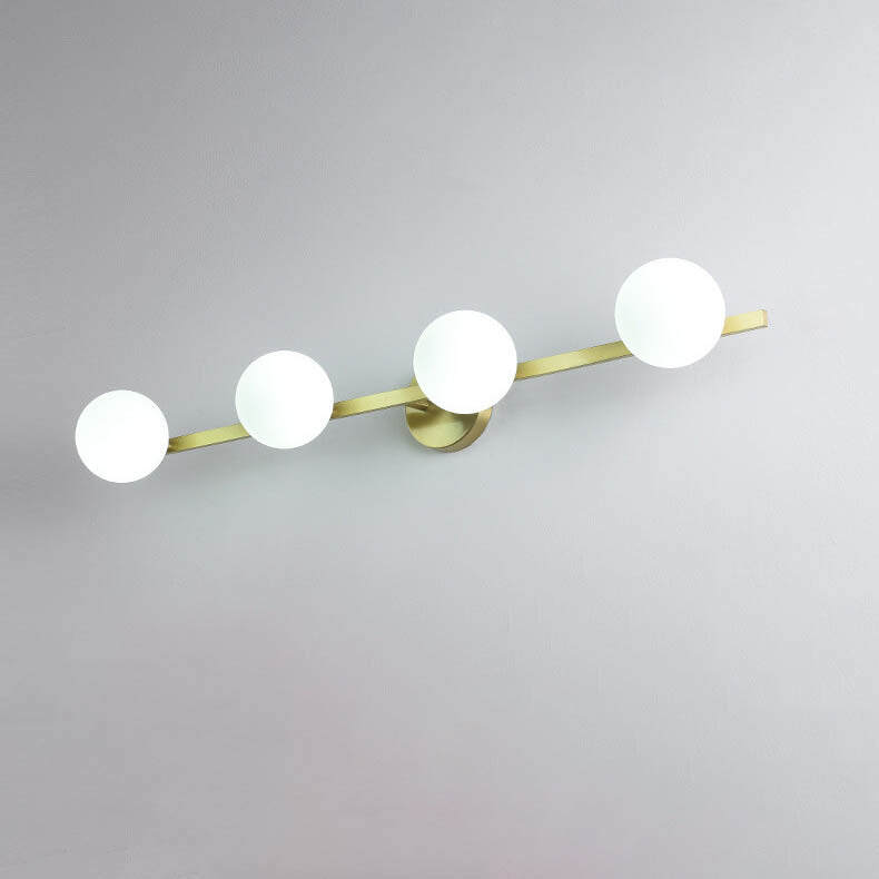 Copper Glass Globe 3/4 3-Light Wall Lamp