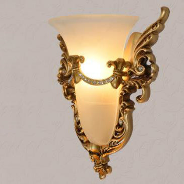 Flared Carving Resin Wall Lamp