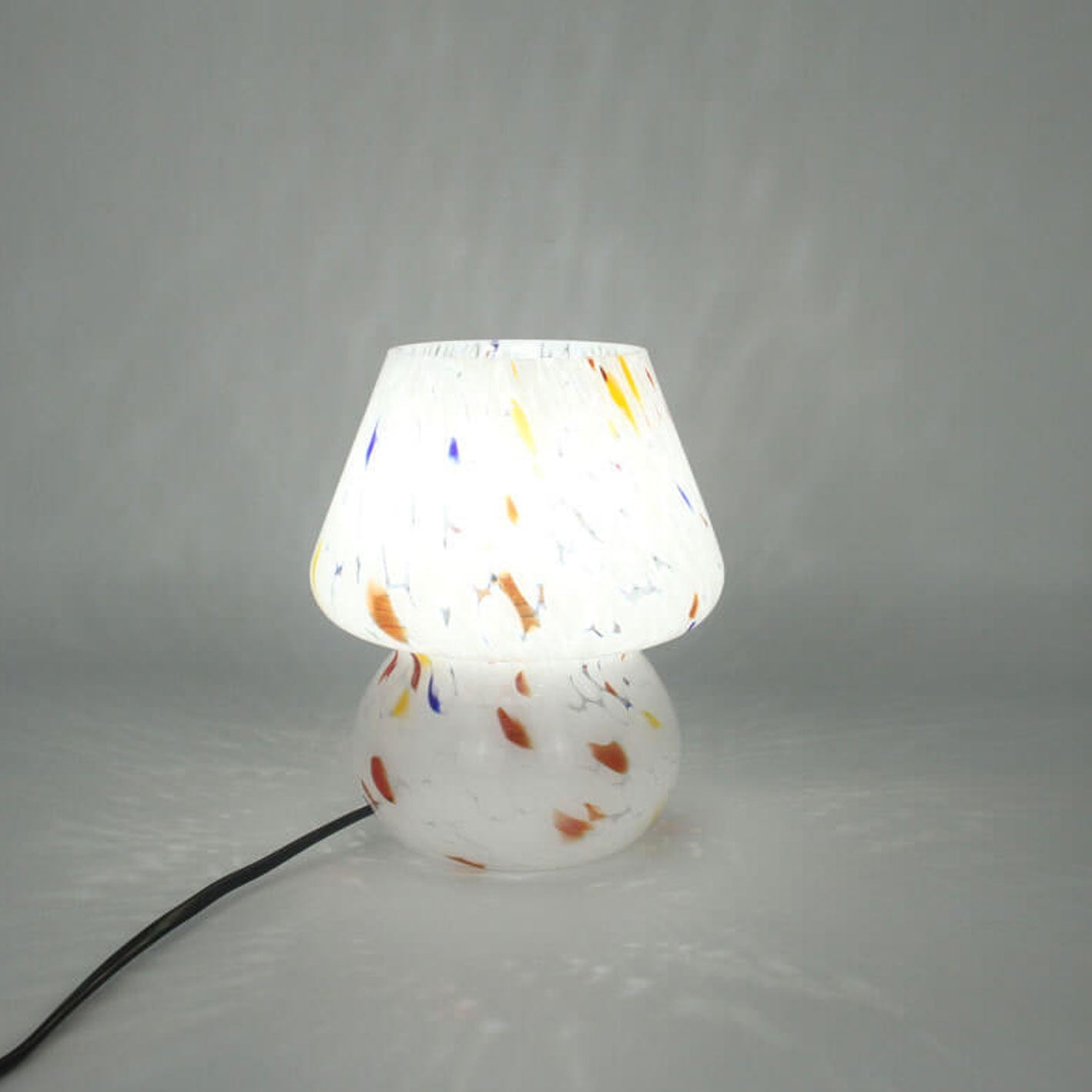 Stained Ink Glass Mushroom Table Lamp