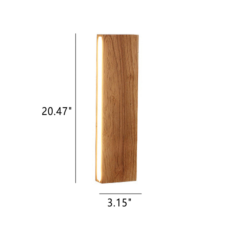 Solid Wood Strip Wall Lamp
