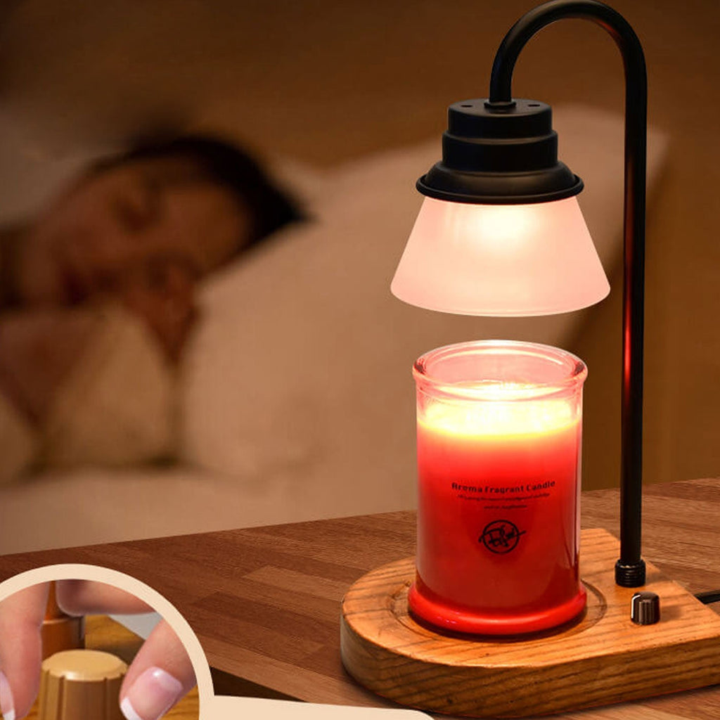 Metal Wood Melting Wax Table Lamp
