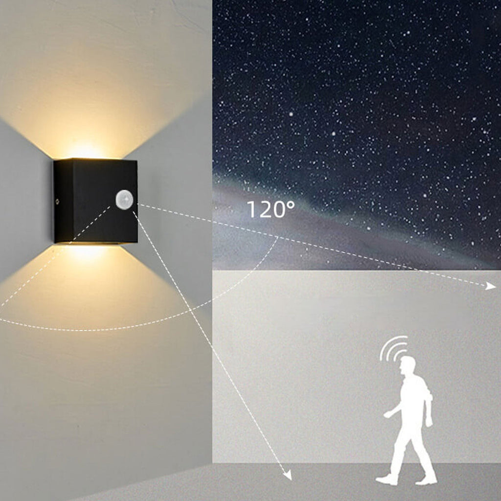 Square Body Sensor Outdoor Light