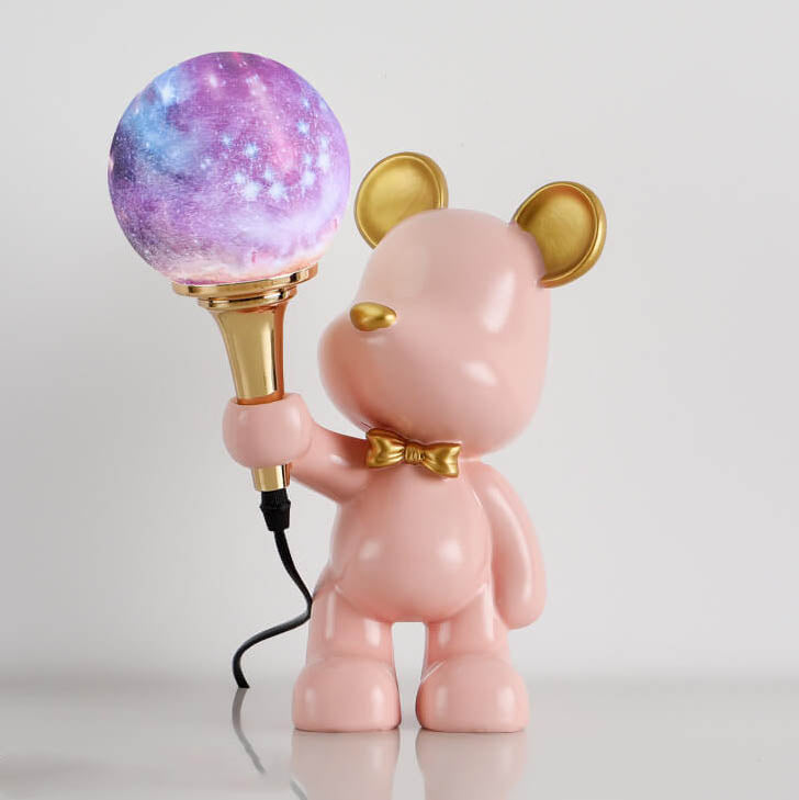 Cartoon Bear Resin Night Table Lamp