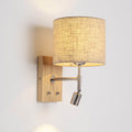 Fabric Wooden Wall Lamp