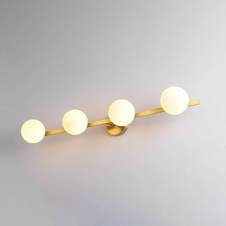 Copper Glass Globe 3/4 3-Light Wall Lamp