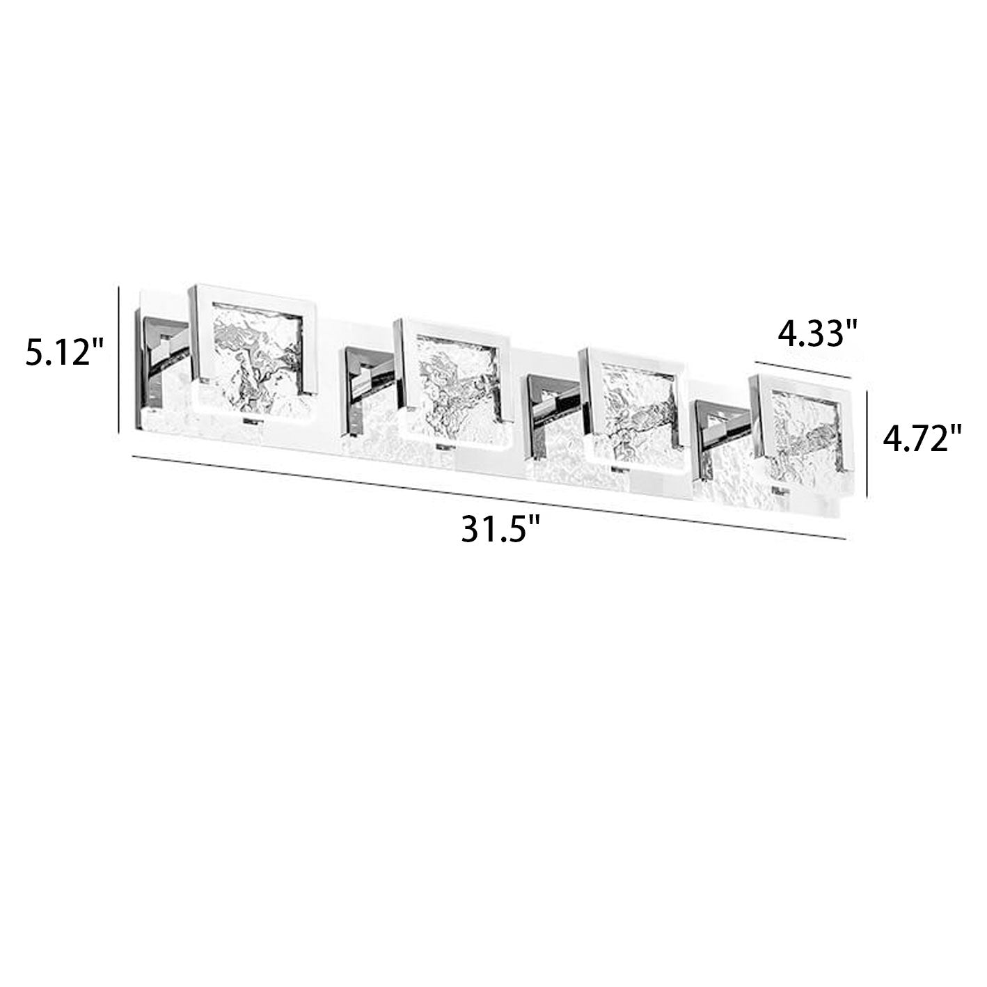 Glass Texture Acrylic Vanity Wall Lamp