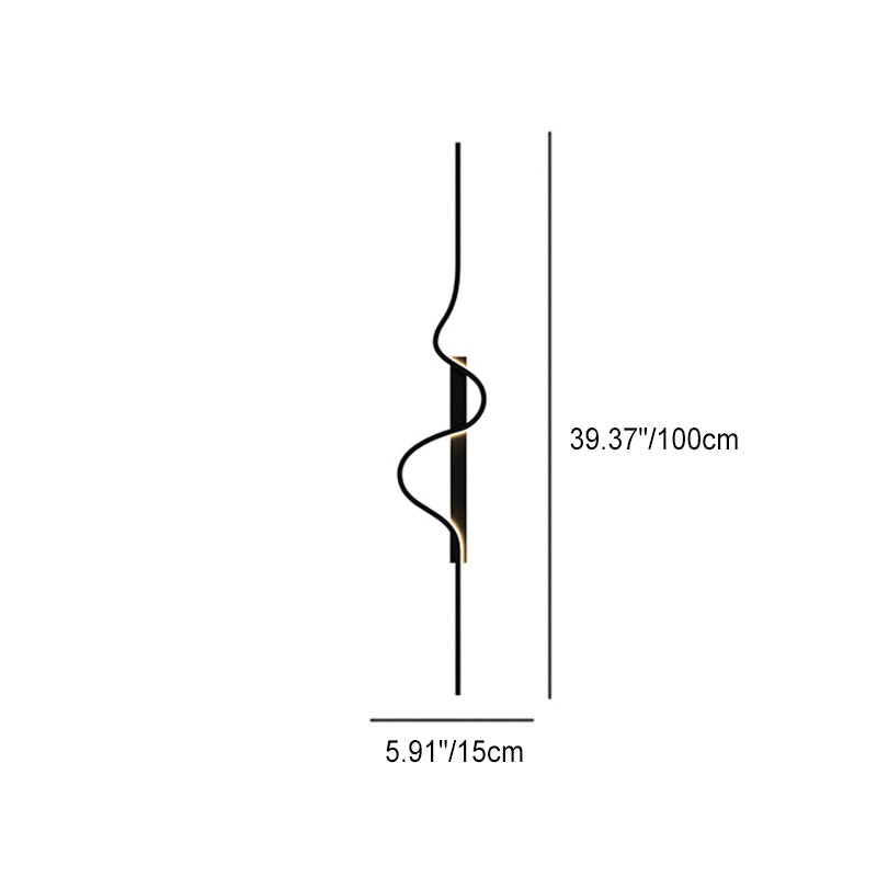 Long Wave Design Aluminum Wall Lamp