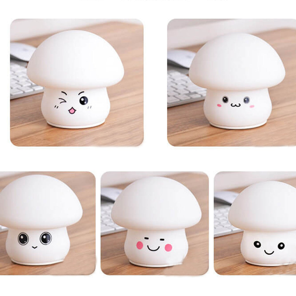 Cartoon Mushroom Silicone Night Table Lamp