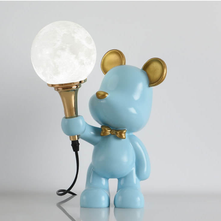 Cartoon Bear Resin Night Table Lamp