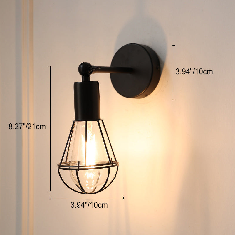 Cage Iron Living Room Wall Lamp