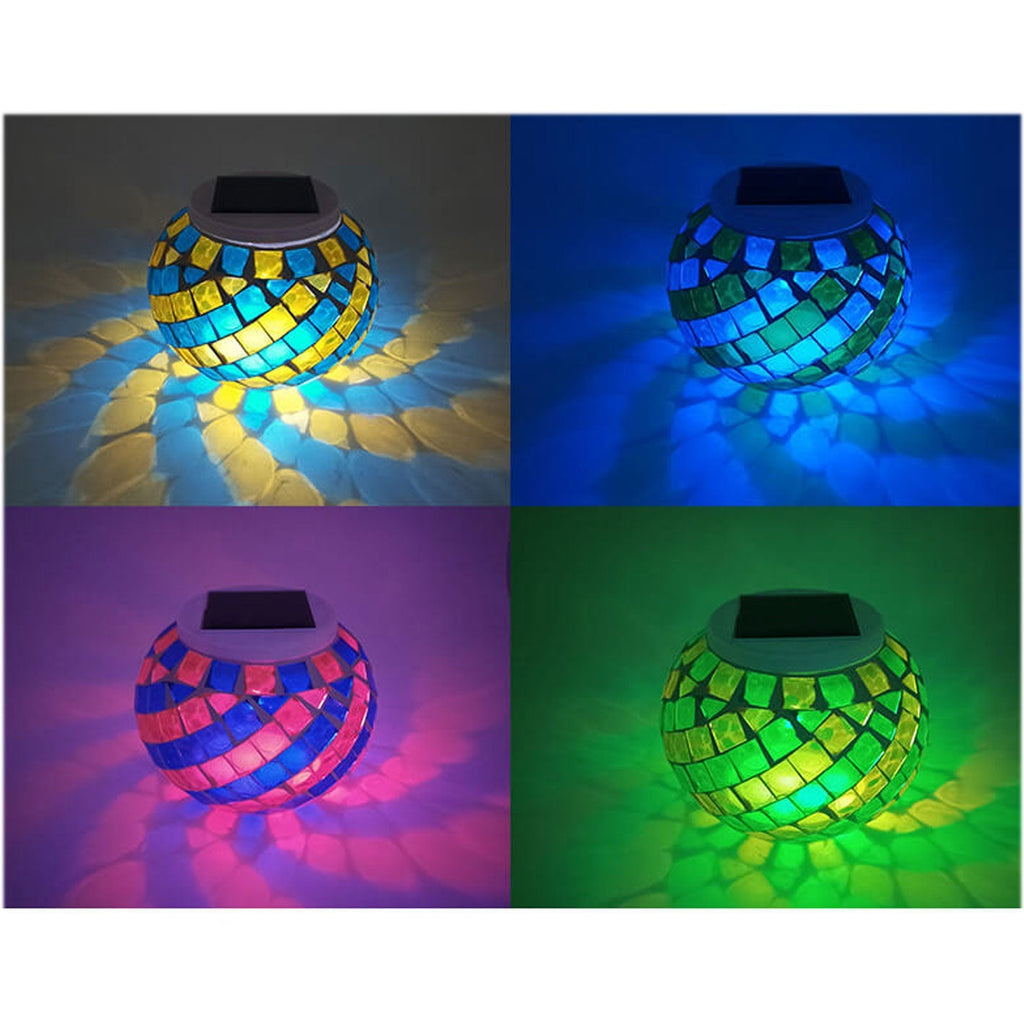 Stained Glass Spiral Pattern Outdoor Light