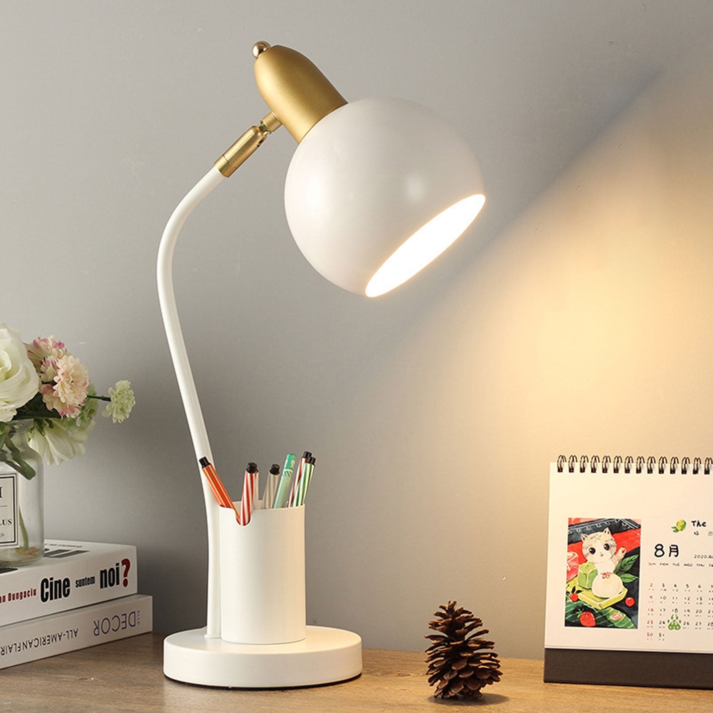 Solid Color Student Pen Table Lamp