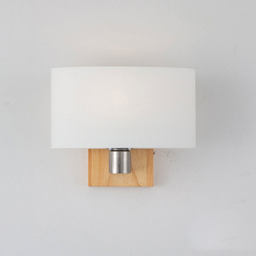 Solid Wood Glass Wall Lamp
