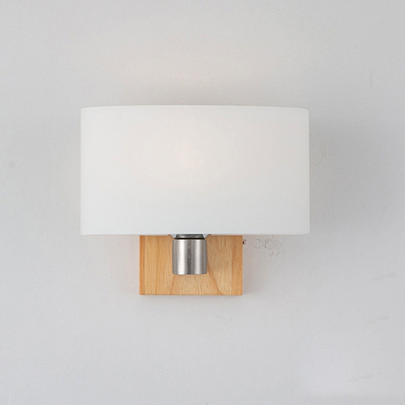 Solid Wood Glass Wall Lamp