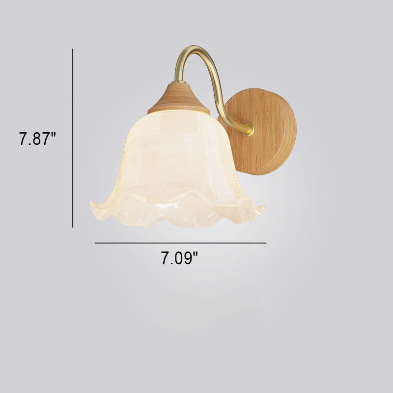 Striped Glass Round Log Wall Lamp