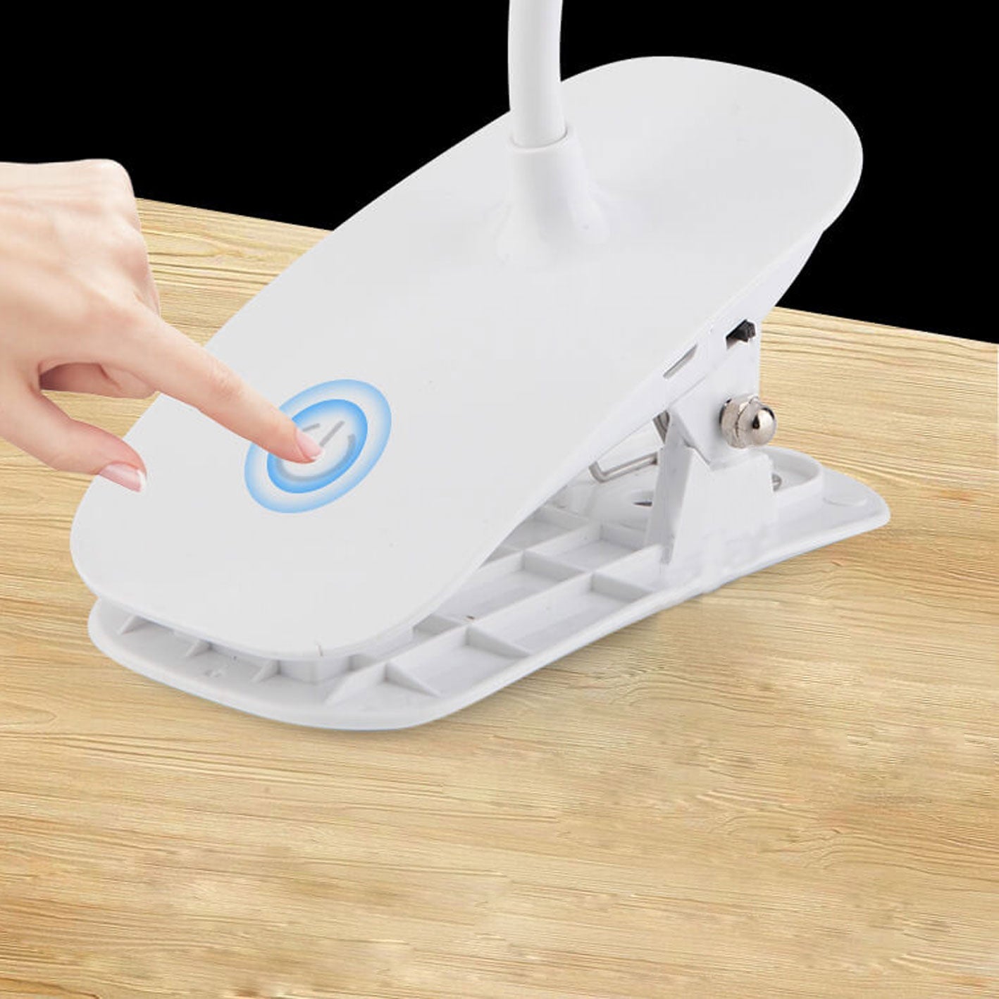 Foldable Round Rechargeable Clips Table Lamp