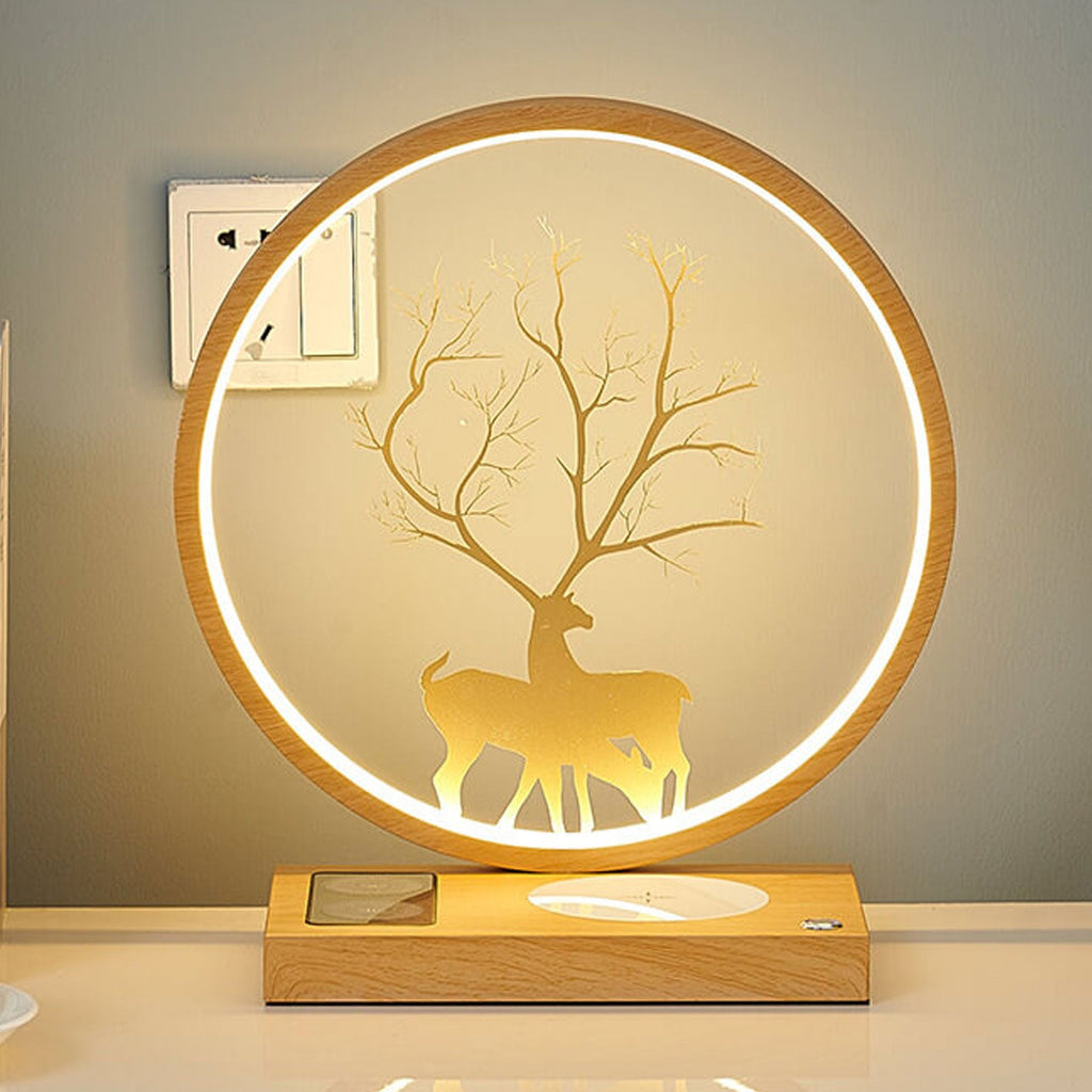 Iron Aluminum Wireless Charging Table Lamp