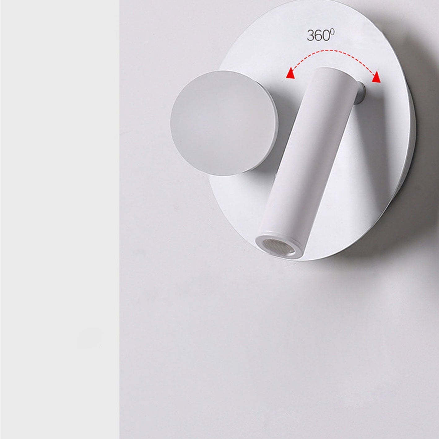 Round/Square Acrylic Iron Reading Wall Lamp