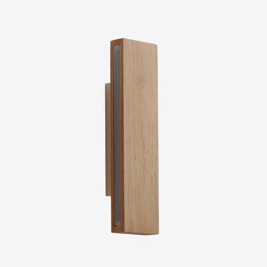 Log Rectangular Flat Rotatable Wall Lamp