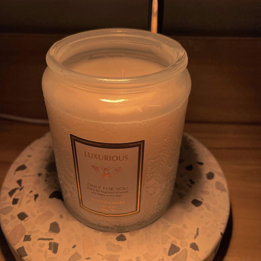 Glass Terrazzo Melting Wax Table Lamp
