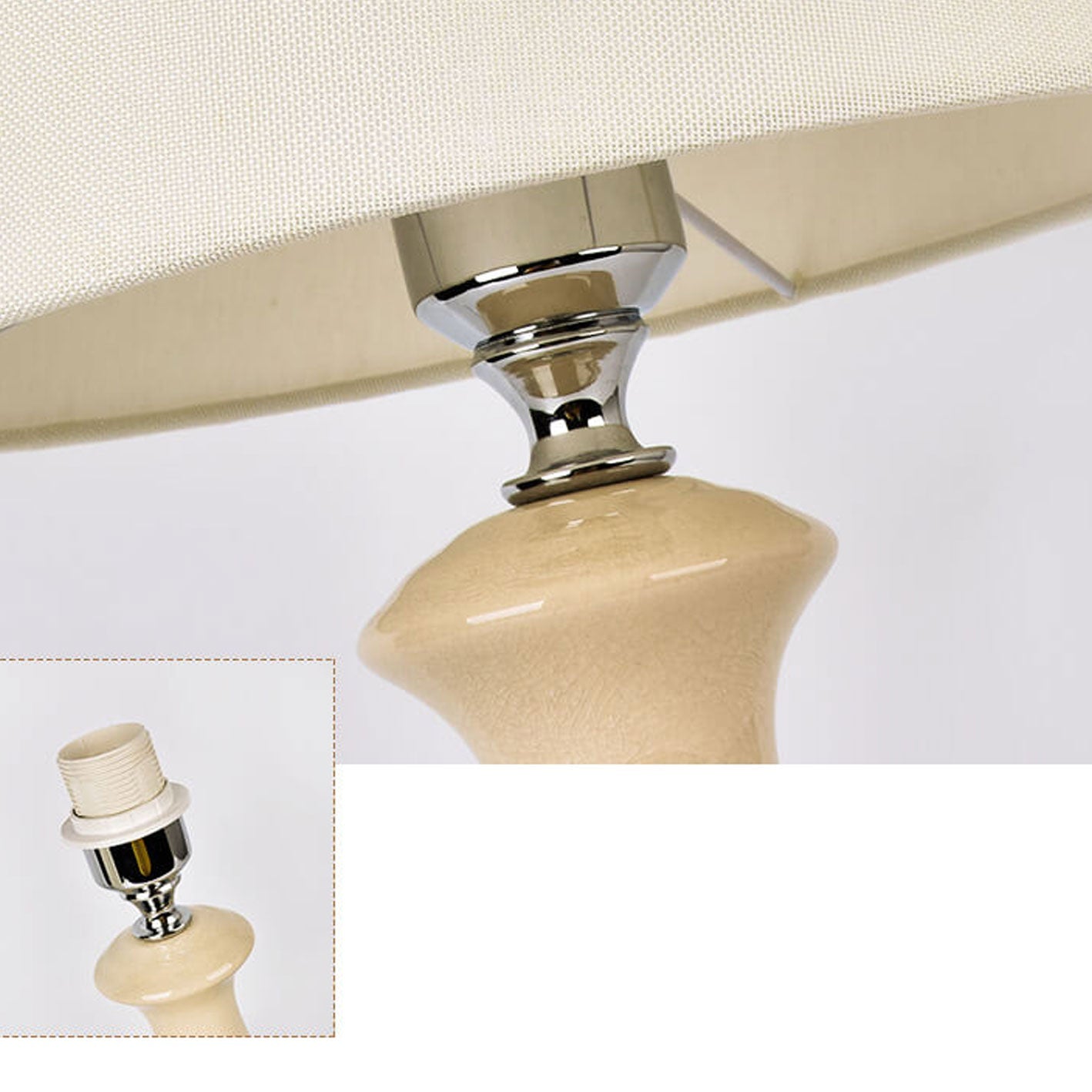 Ceramic Linen Fabric Table Lamp