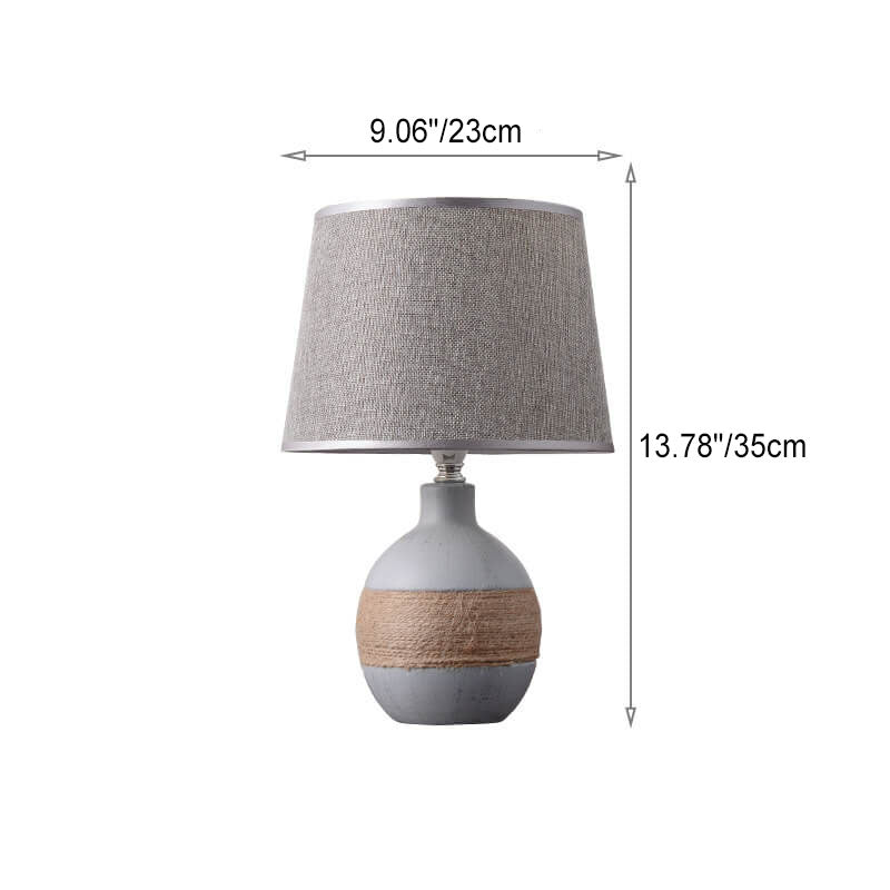 Fabric Ceramic Jar Table Lamp