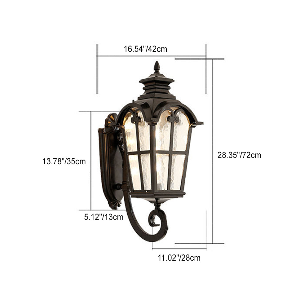 Aluminum Glass Cylinder Ripple Outdoor Light
