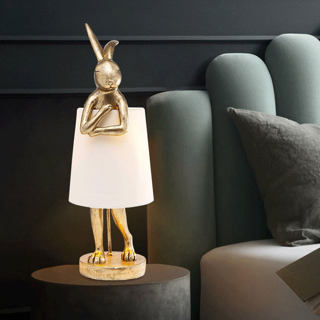 Apron Rabbit Resin Table Lamp