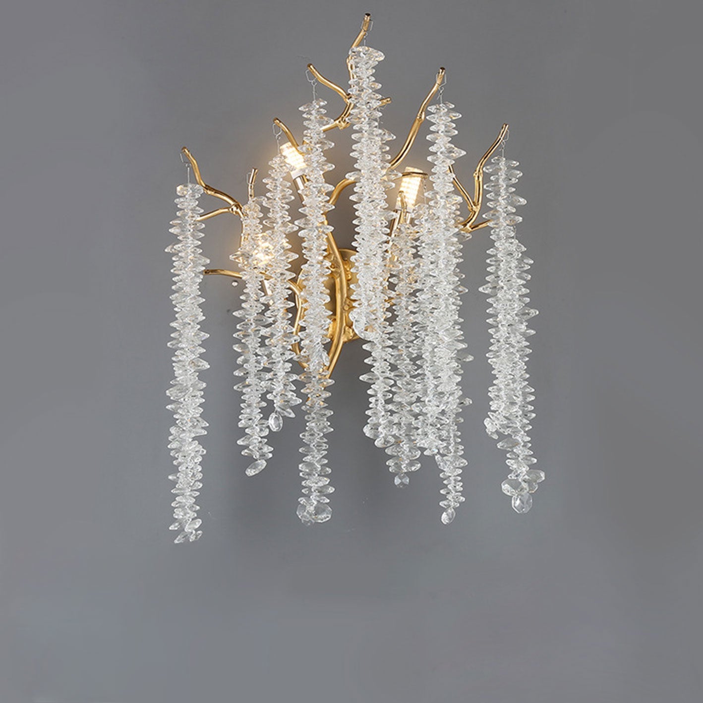 Tree Branch Crystal 3-Light Wall Lamp