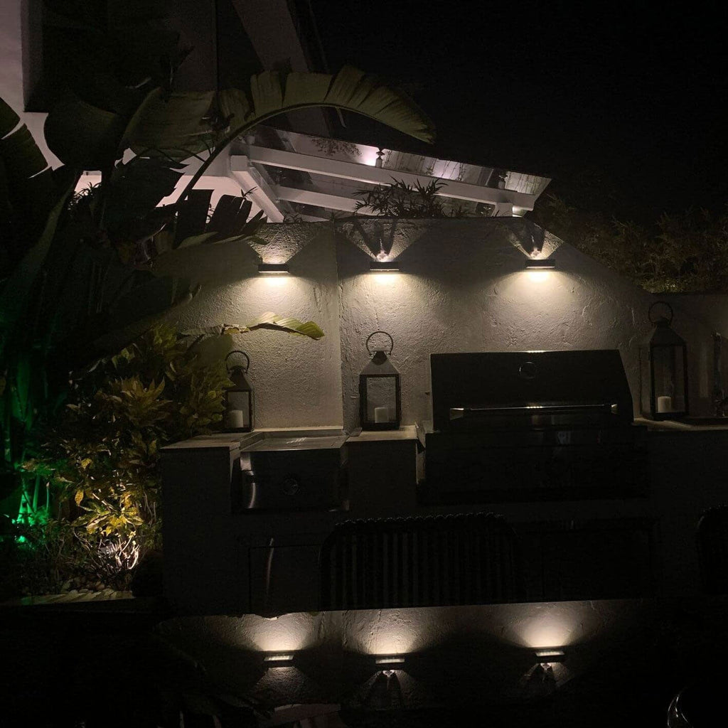Square Double Head Patio Outdoor Light