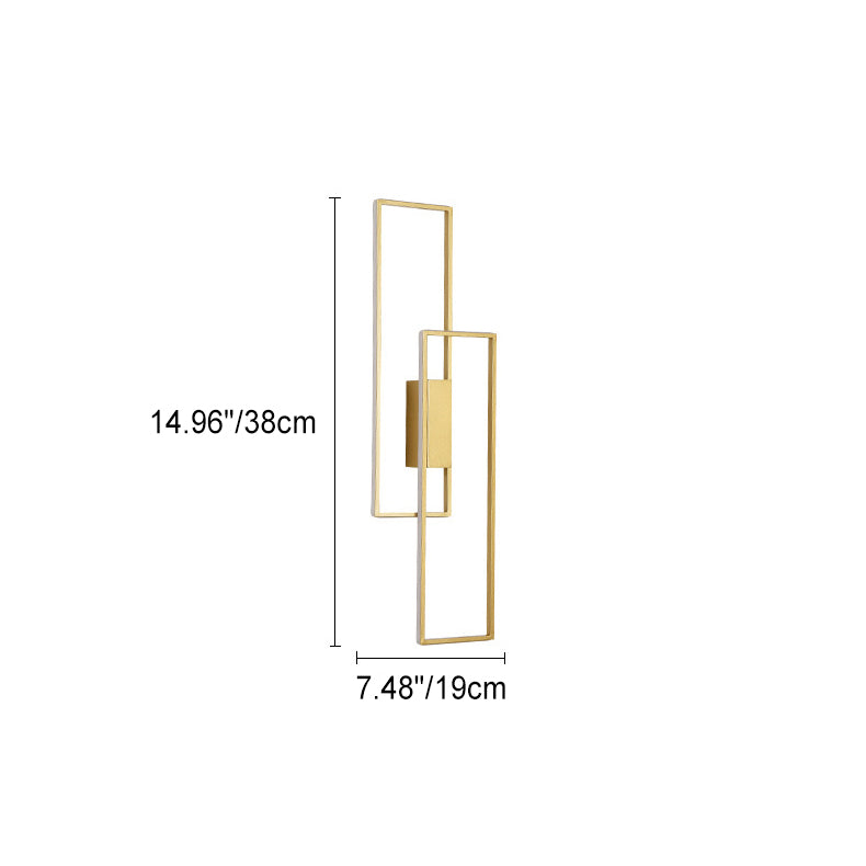 Rectangle Line Iron Silicone Wall Lamp