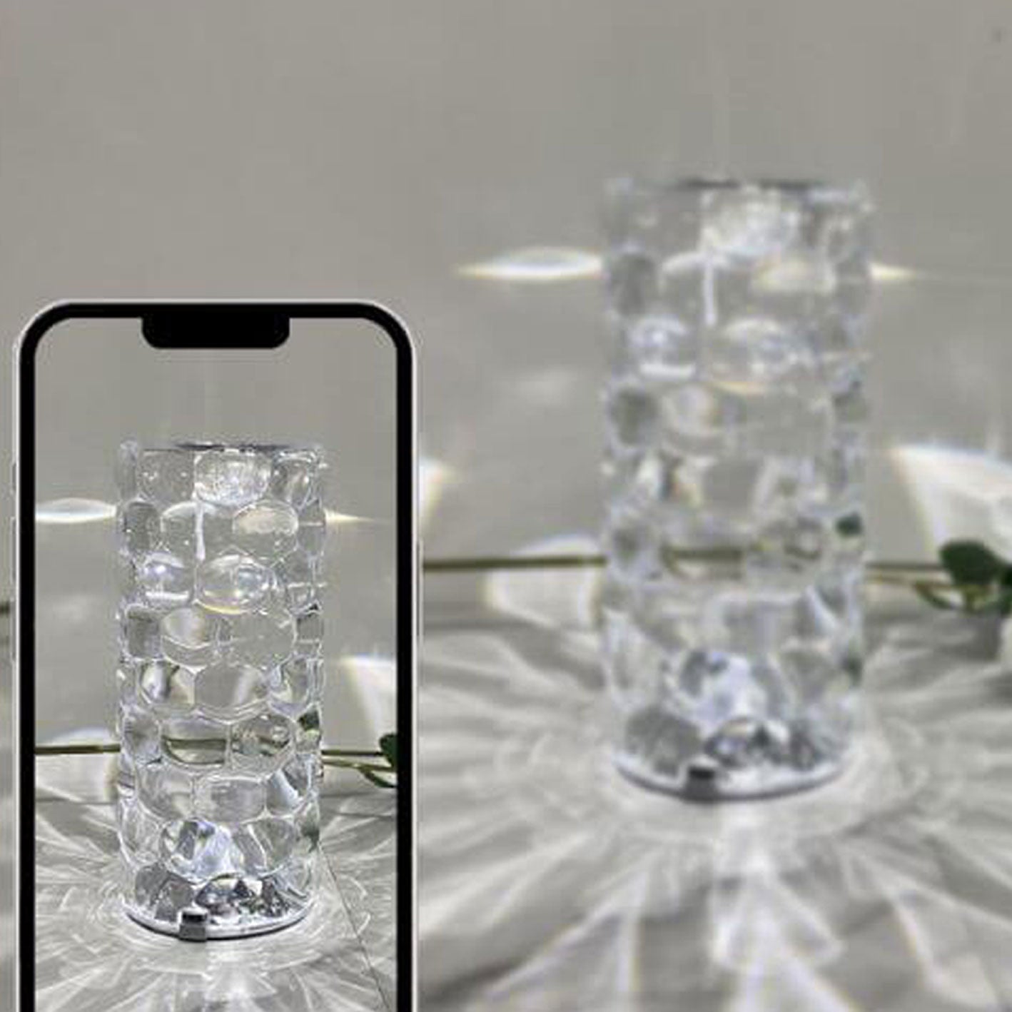 Crystal Diamond Water Drop Table Lamp