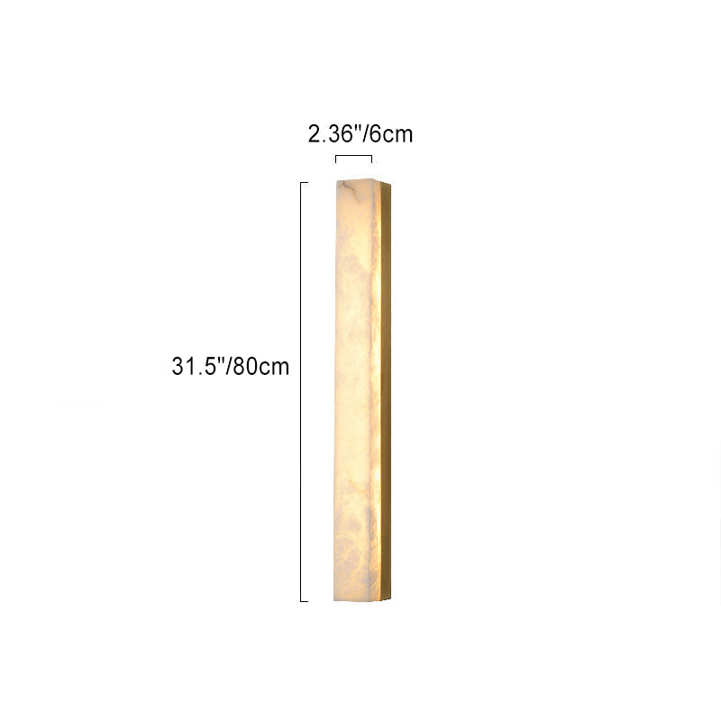 Strip Copper Marble Living Wall Lamp